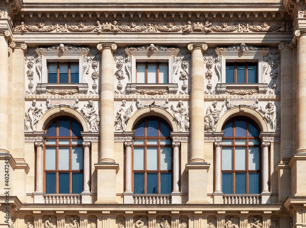 Facade of Natural History Museum in Vienna
