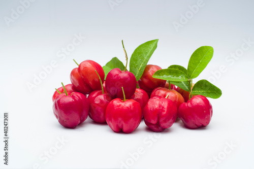 acerola cherries at garden