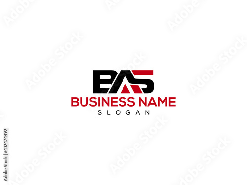 BAS Letter Logo, bas logo image vector stock photo