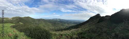 panoramic view at lu capparoni, argentiera, sardinia, italy