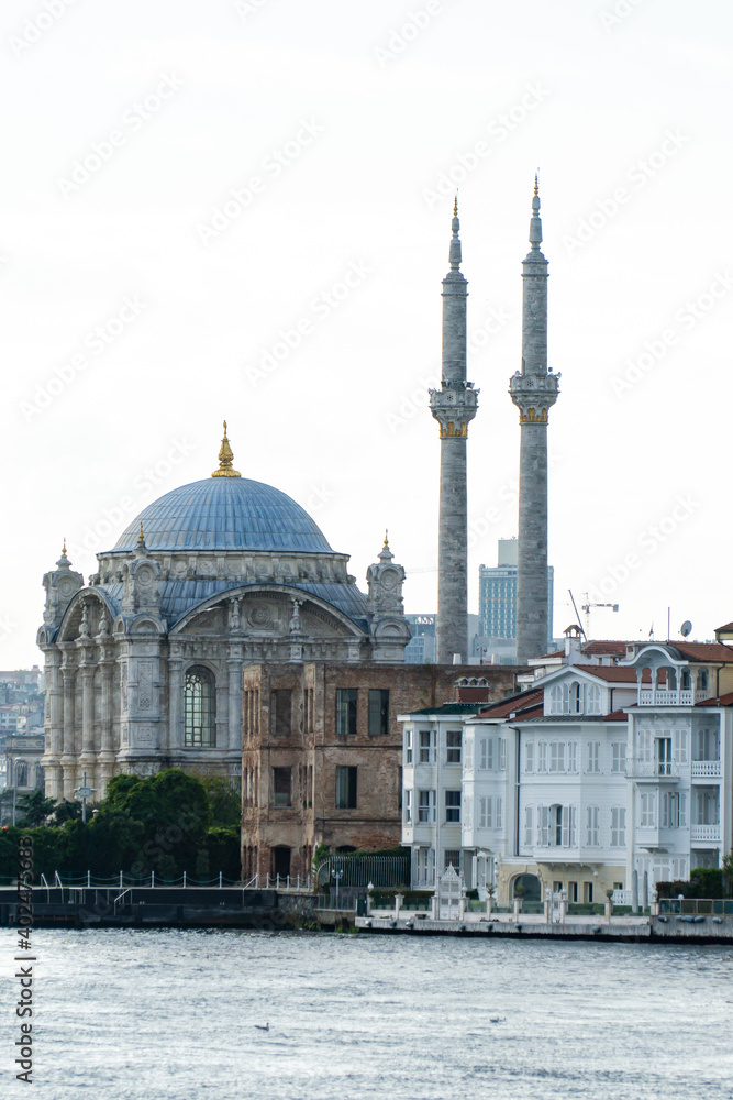 An old mosque in Istanbul seashore