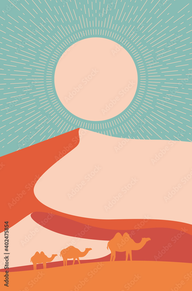 Retro desert dunes Retro desert dunes