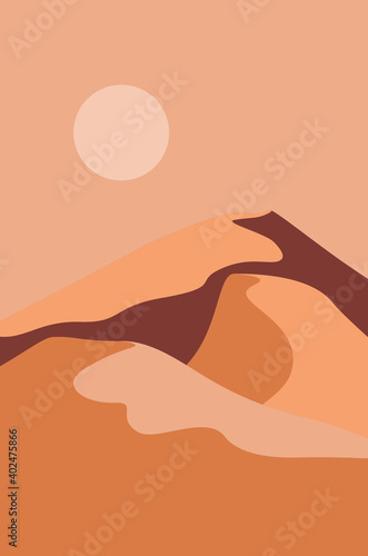 Retro desert dunes