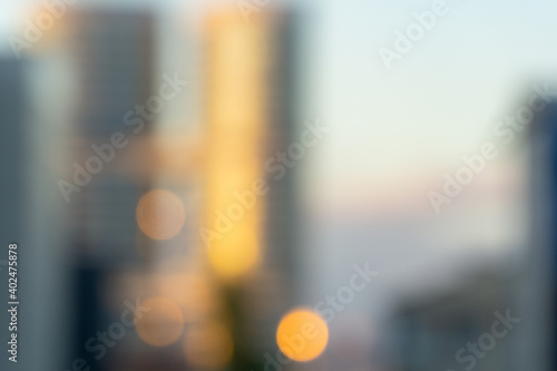 Abstract photo of an out of focus cityscape