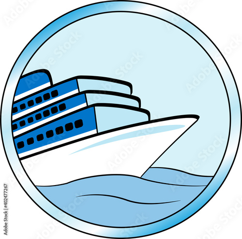 Vector illustration of a cruise ship