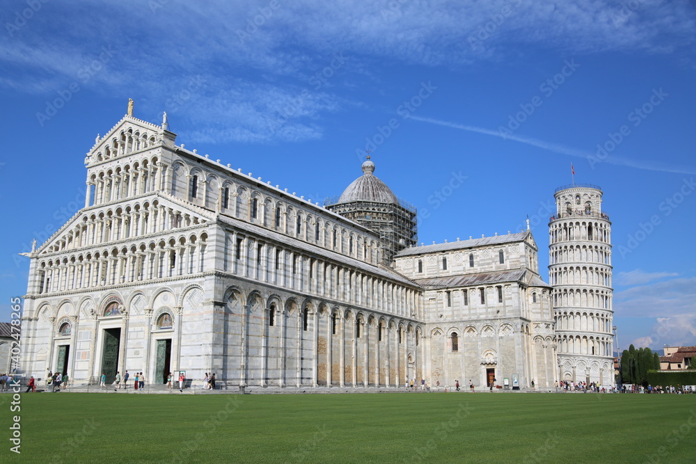 piazza dei miracoli city with pisa tower and the cathedral