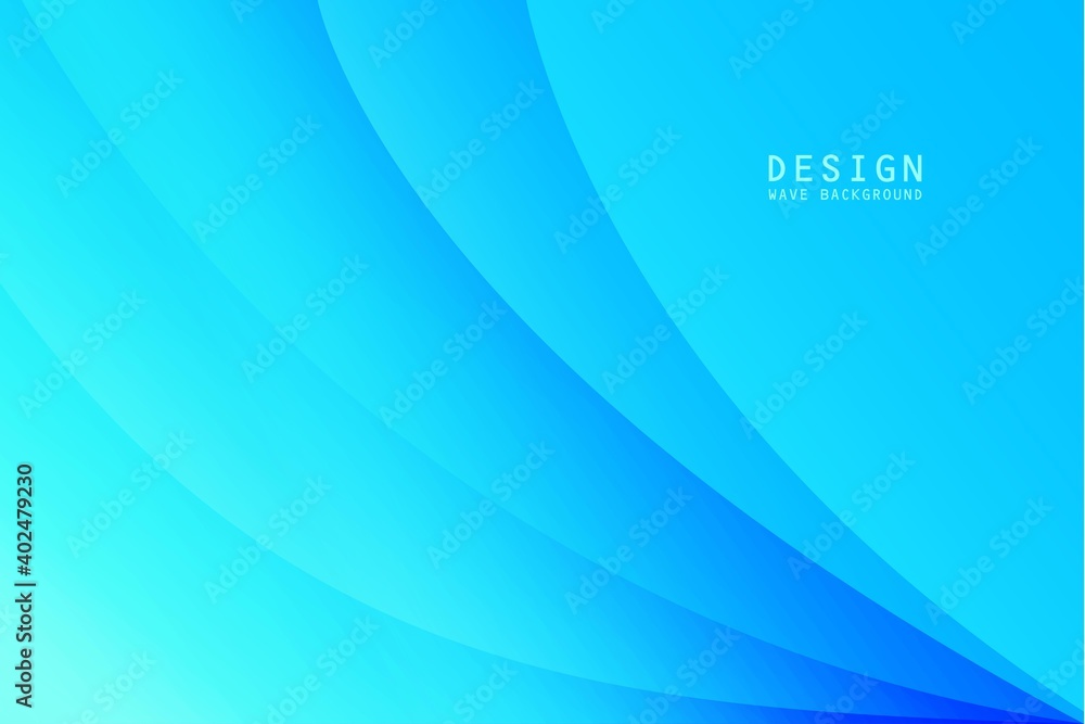 beautiful blue wave background for banner, flyer, cover, poster, website and presentation