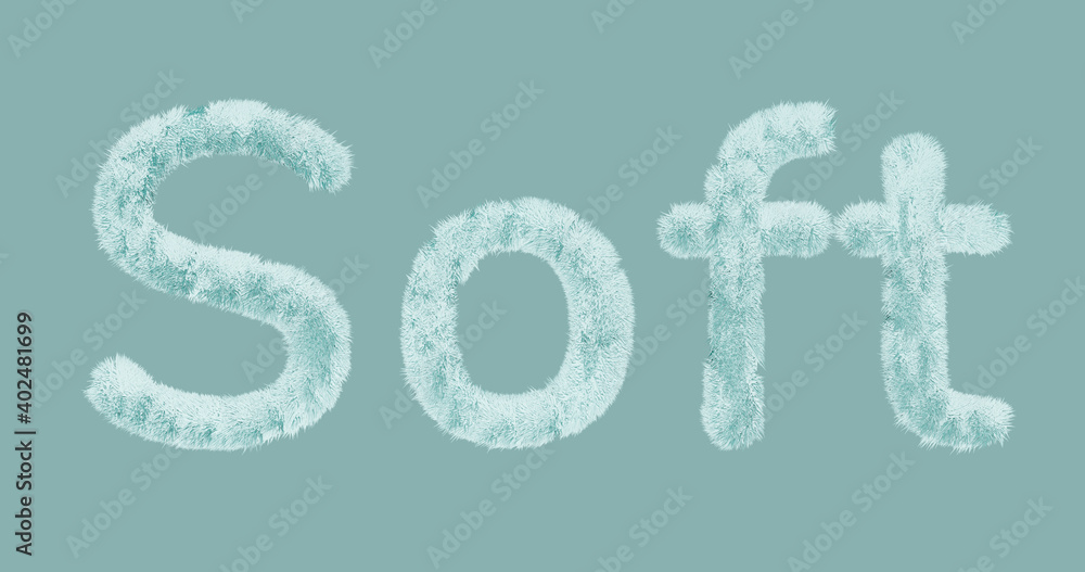 Render with blue lettering soft hair Render with blue lettering soft hair