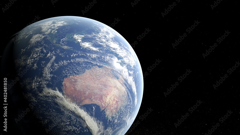 Earth from space australia
