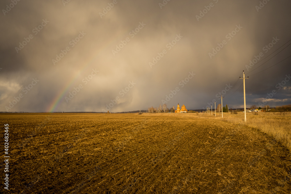 storm over the field