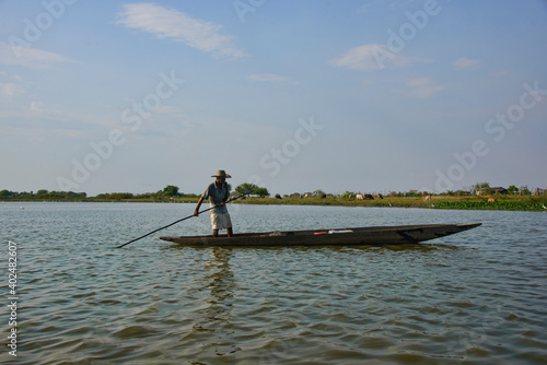 Fisherman on the Rio Magdalena, Santa Cruz de Mompox, Bolivar, Colombia