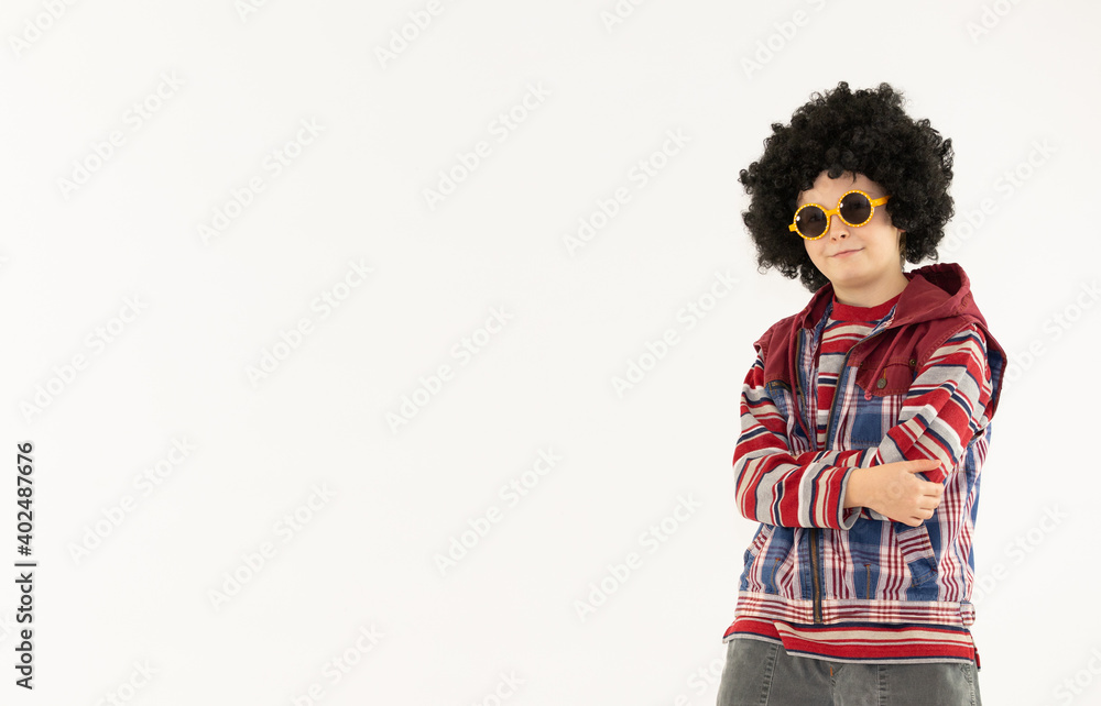cheerful boy with afro hair, portrait of a boy with Lennon glasses, sunglasses, white background positive emotions, dancer, hip hop, old school, cheerful boy with afro hair, portrait of a boy with Lennon glasses, sunglasses, white background positive emotions, dancer, hip hop, old school,