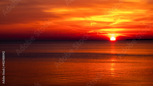 sunset in the lake. © Madhu