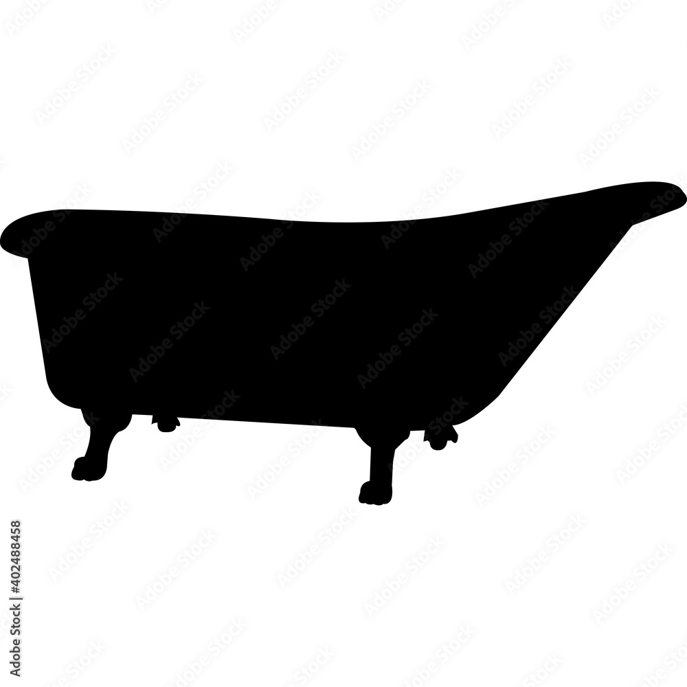 Clawfoot Tub Silhouette Vector Stock Vector Adobe Stock