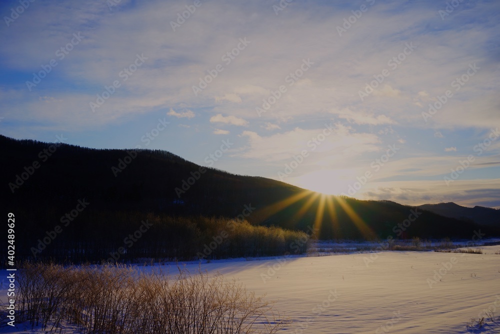 Fototapeta premium 2021年、初日の出