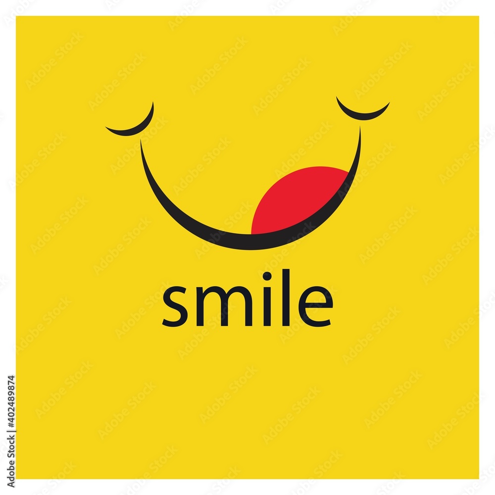 Smile vector image logo and symbol Stock Vector | Adobe Stock