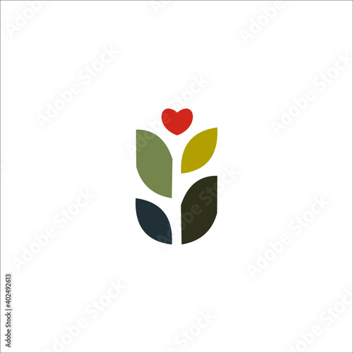 logo leaft flower life healty beautiful icon templet vector natural 