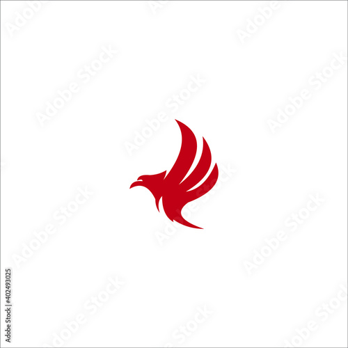 logo eagle falcon animal bird emblem focus security vector icon templet