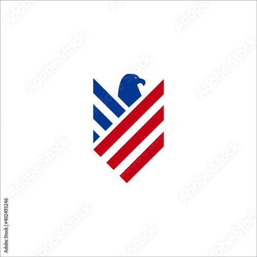 logo patriot emblem america falcon eagle icon templet vector templet nation 