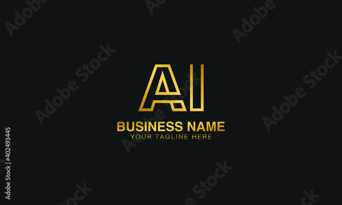 AI A  I initial logo | initial  based abstract modern minimal creative logo, vector template image. luxury logotype logo, real estate homie logo. typography logo
