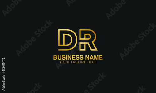 DR D R initial logo | initial  based abstract modern minimal creative logo, vector template image. luxury logotype logo, real estate homie logo. typography logo
