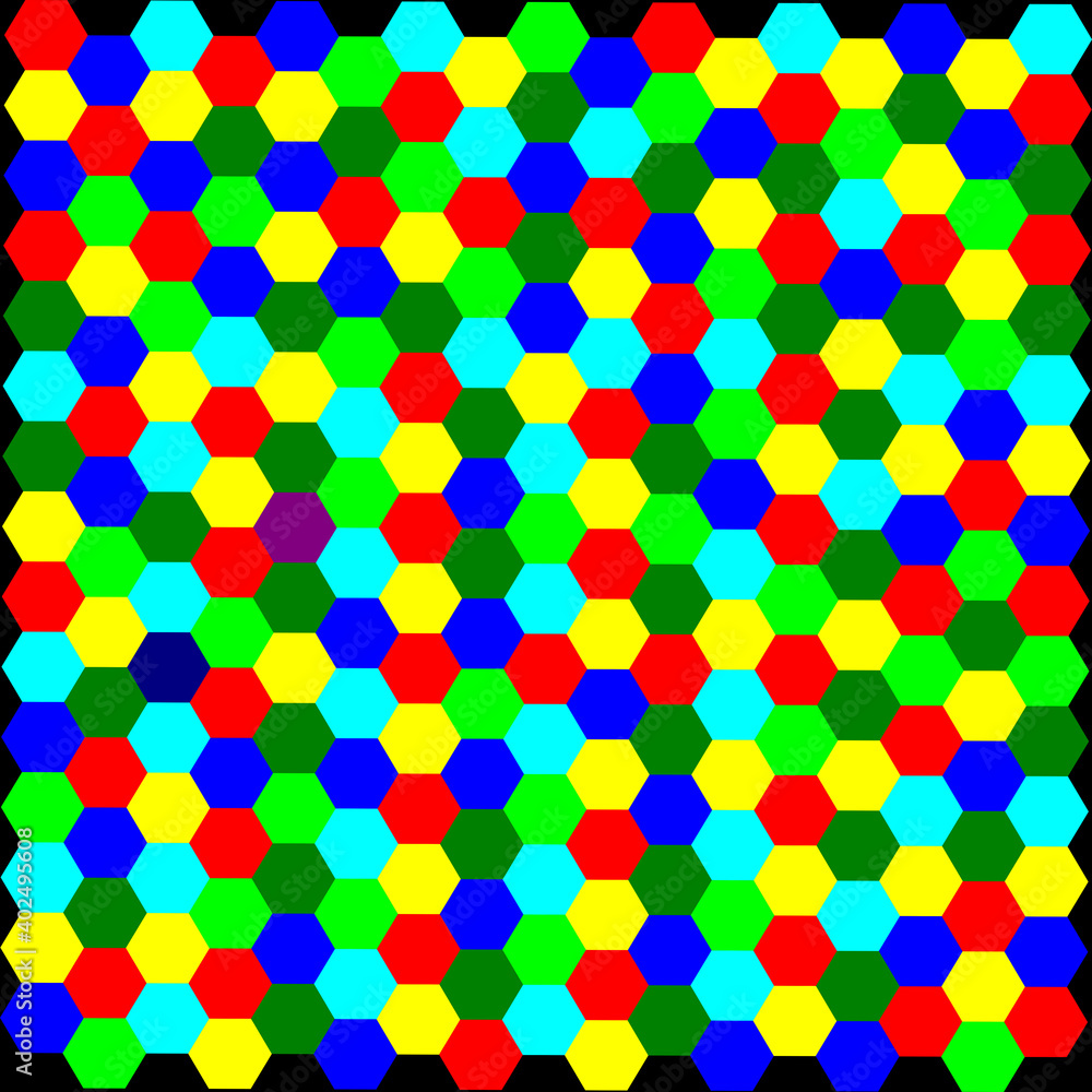 hexagons full of cheerful colors that make us cheerful. suitable to be applied as a motif for cheerful themed products hexagons full of cheerful colors that make us cheerful. suitable to be applied as a motif for cheerful themed products