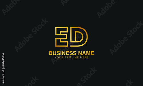 ED E D initial logo | initial  based abstract modern minimal creative logo, vector template image. luxury logotype logo, real estate homie logo. typography logo
