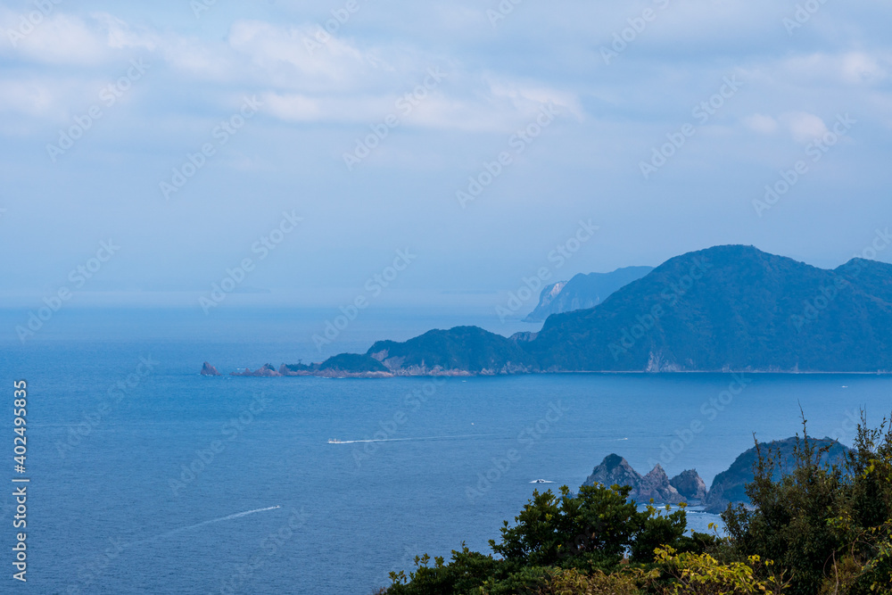 千畳敷から見た青海島と日本海