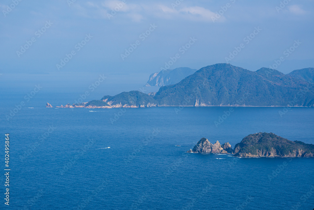 千畳敷から見た青海島と日本海