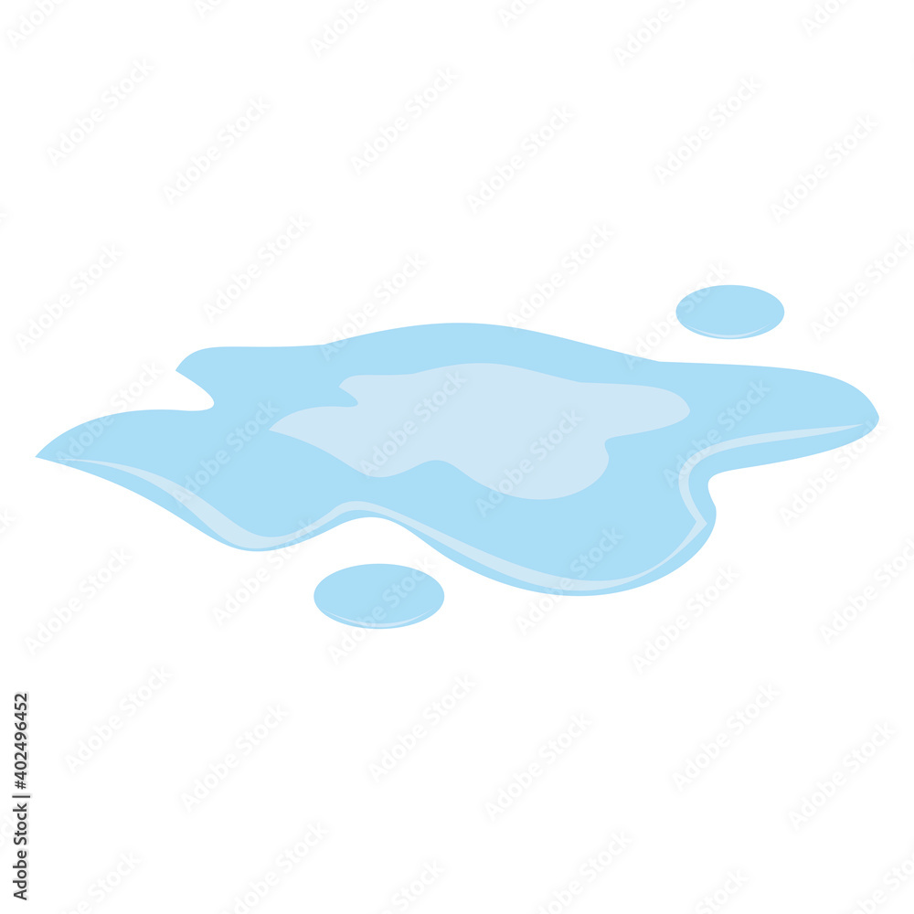 Water spill vector illustration isolated on white background