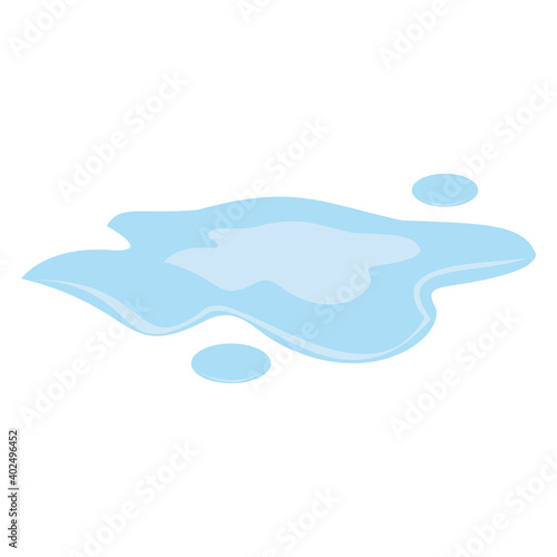 Water spill vector illustration isolated on white background