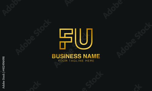 FU F U  initial logo | initial  based abstract modern minimal creative logo, vector template image. luxury logotype logo, real estate homie logo. typography logo
