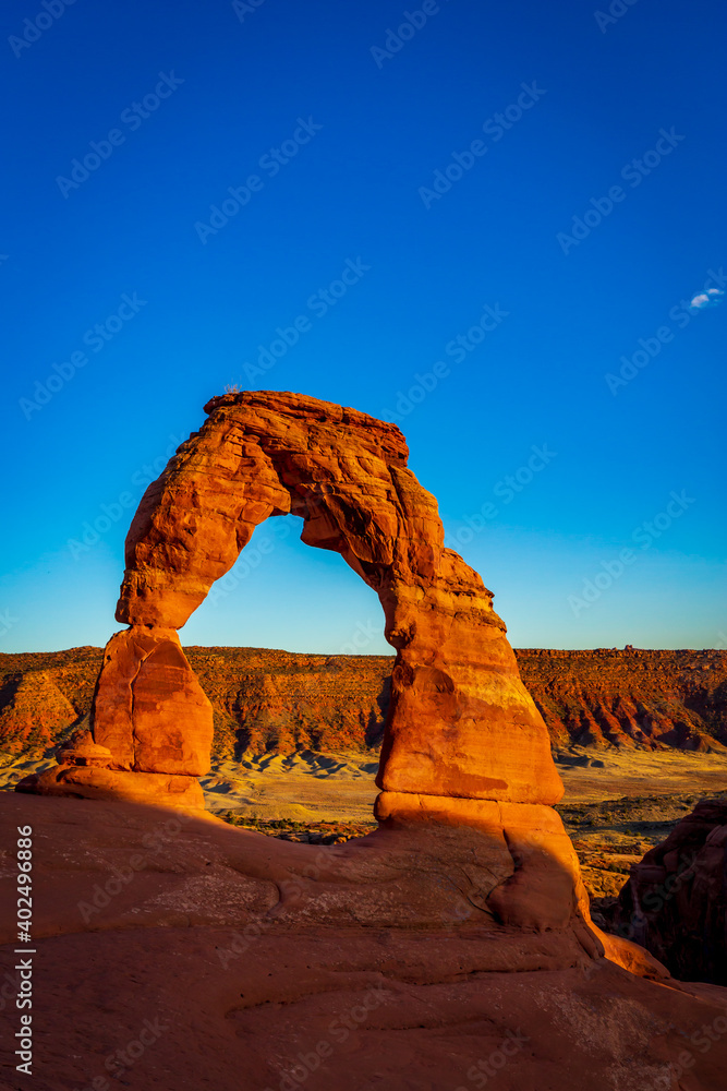 Delicate Arch near sunset in Arches National Park