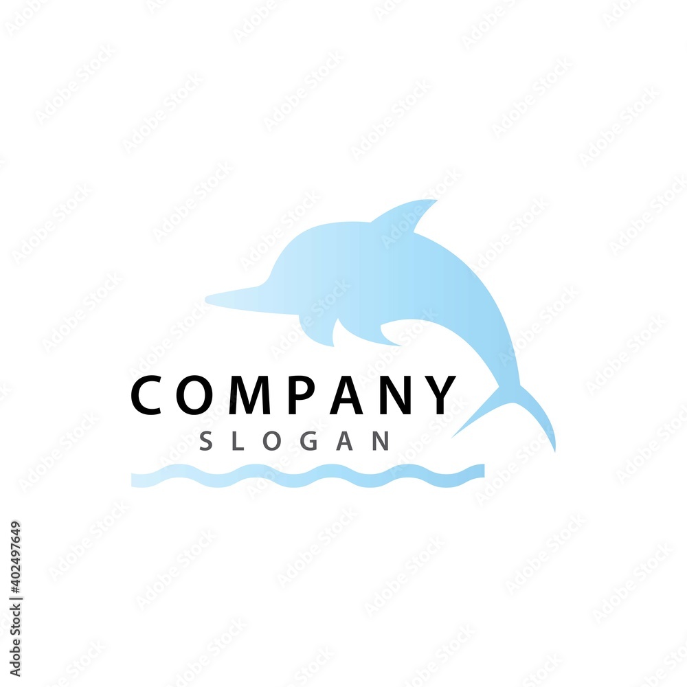 Obraz premium Dolphin logo template