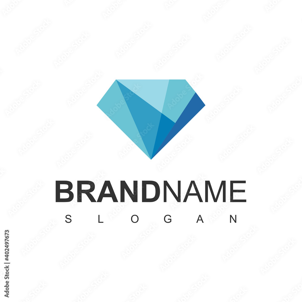 Diamond Logo, Blue Gem Symbol Diamond Logo, Blue Gem Symbol