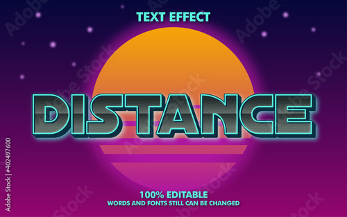 Retro 80s Vector Text Effect