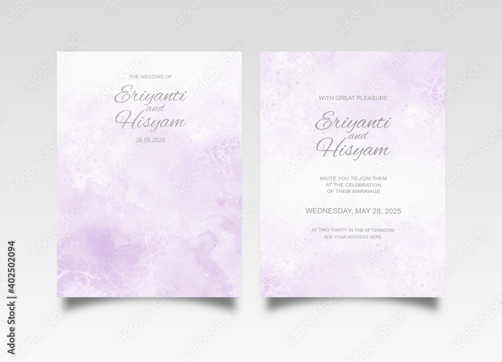 Beautiful wedding card watercolor with splash Beautiful wedding card watercolor with splash