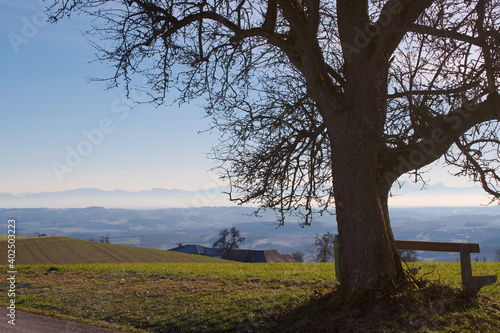 View towards the Salzkammergut from Stroheim in Upper Austria