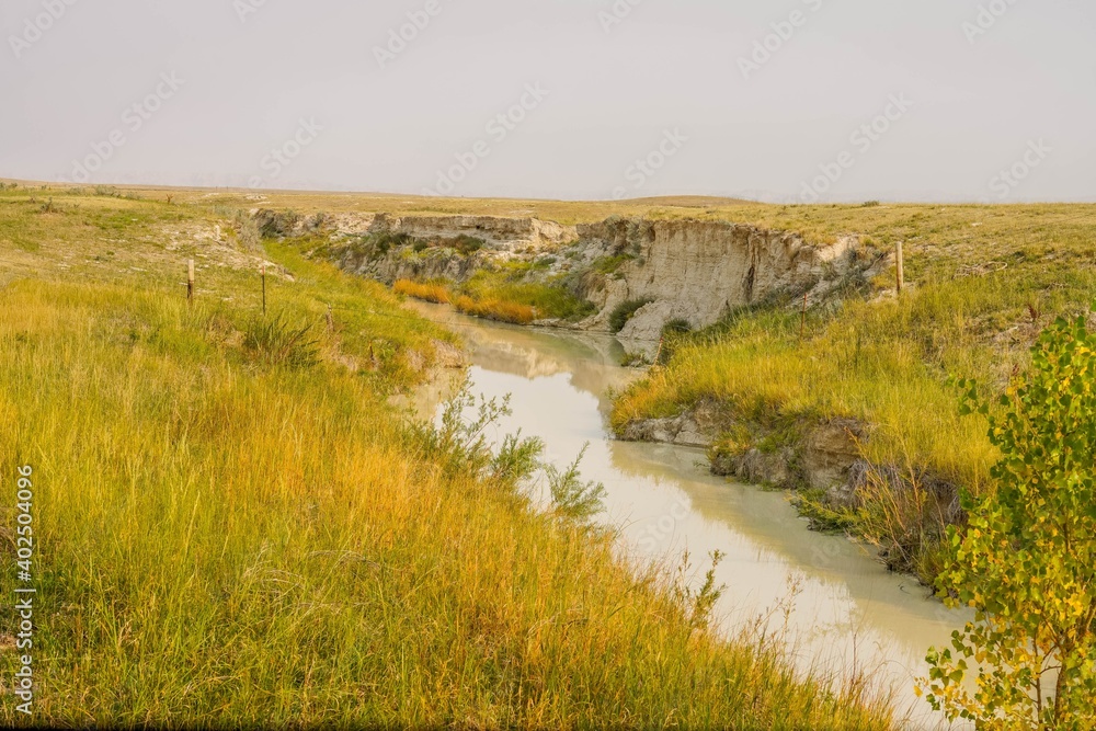 River in Badlands in South Dakota 2