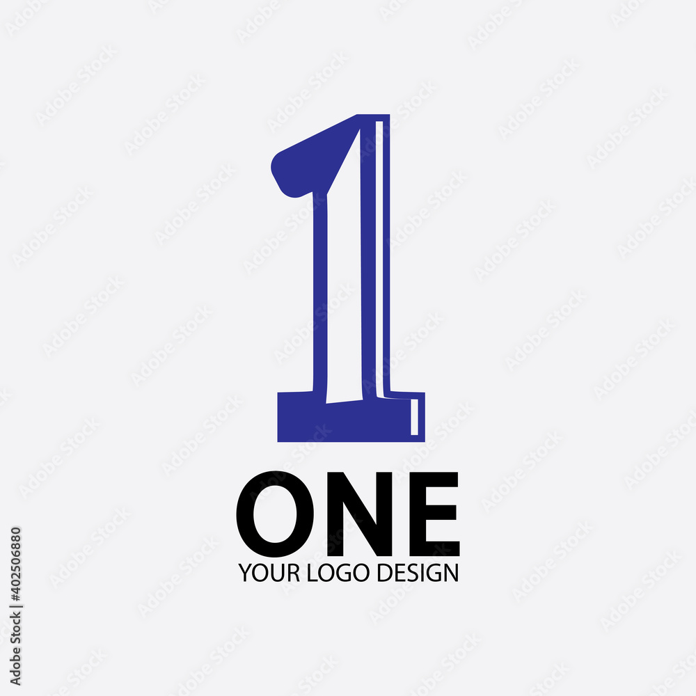 Number 1 logo vector icon design template Number 1 logo vector icon design template