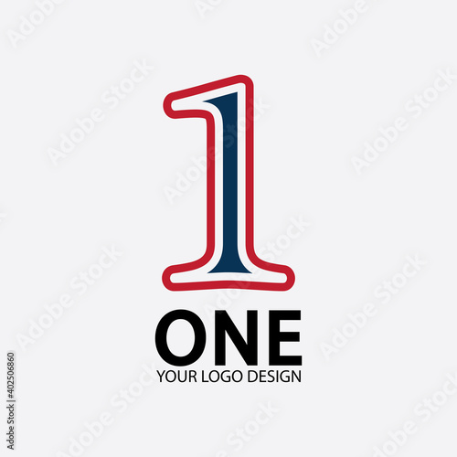 Number 1 logo vector icon design template