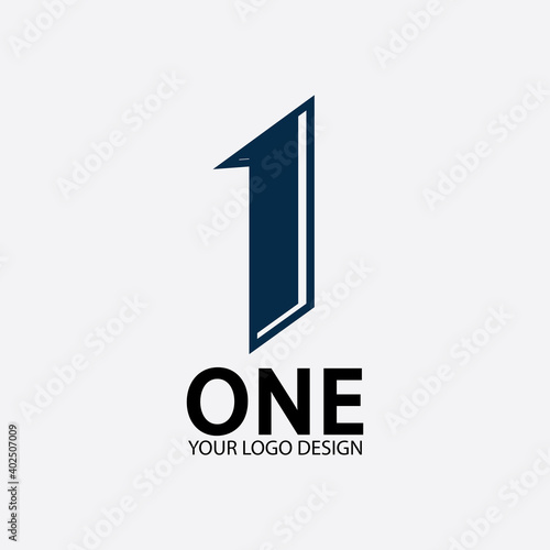 Number 1 logo vector icon design template