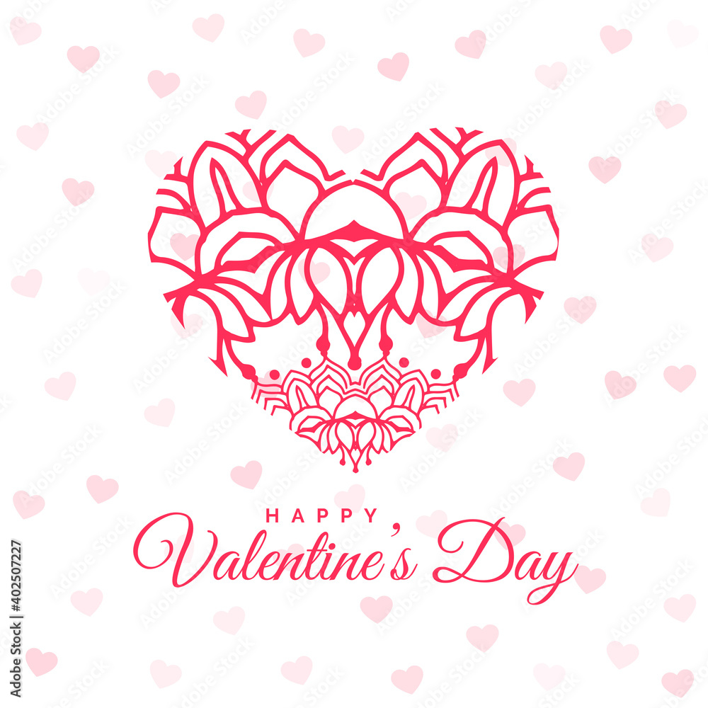 happy valentines day decorative card design background