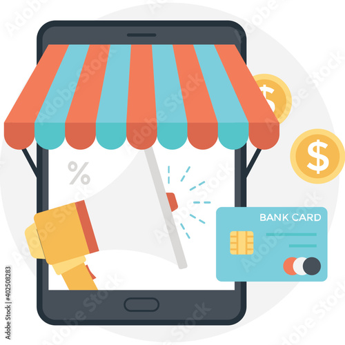 Mcommerce Flat Colored Icon