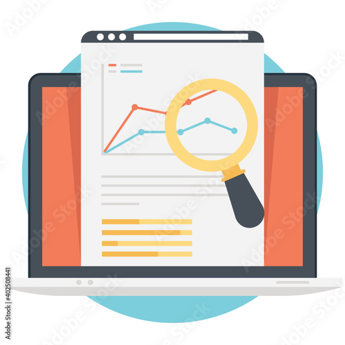 Web Analytics Flat Colored Icon