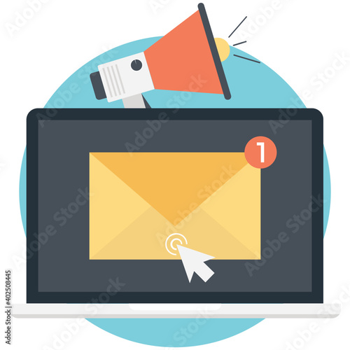 Email Marketing Flat Colored Icon