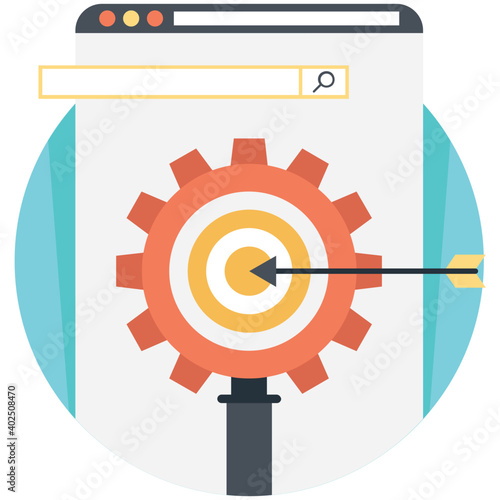 Search Engine Optimization Flat Colored Icon