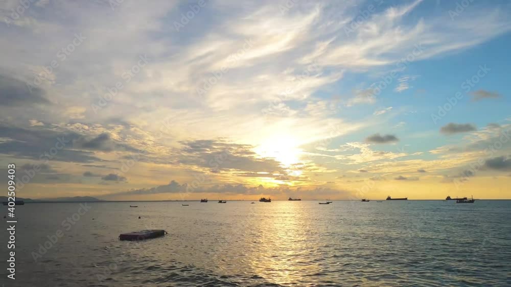 Scenery beautiful sunset at the sea Scenery beautiful sunset at the sea