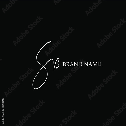 Initial SB beauty monogram and elegant logo design
