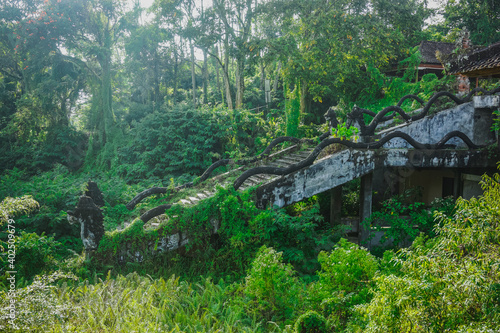 Abandoned hotel on Bali island in Indonesia